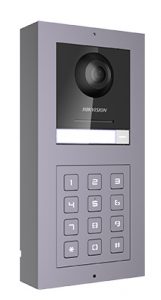 HIK-Vision intercom keypad at the garden gate